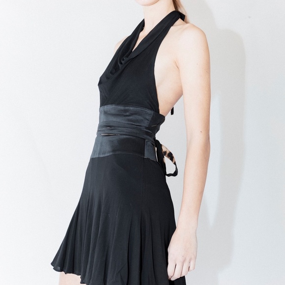 Roberto Cavalli Reversible Halter Silk Dress Size 38 - Picture 7 of 16